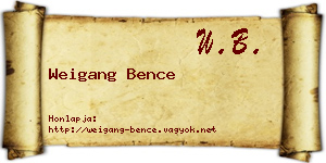 Weigang Bence névjegykártya